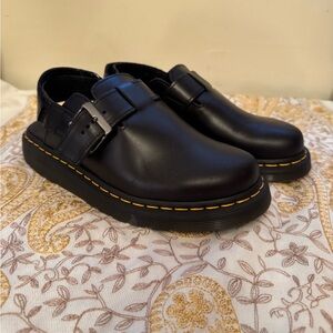 Dr. Marten Jorge II Leather Mule Shoes with Buckle and strap